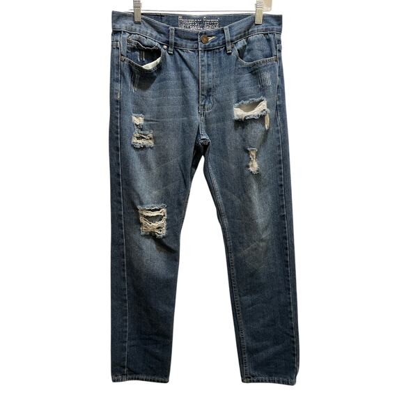 Universal Genius Distressed Ripped Denim Jeans Mens 32 X 32 - Picture 1 of 9